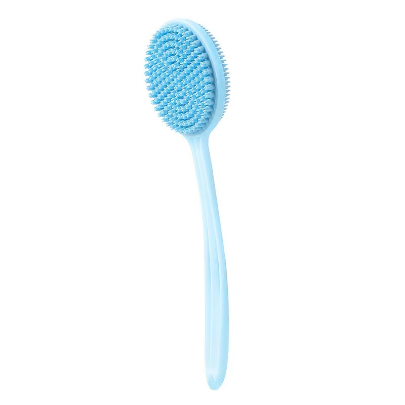 Silicone Back Scrubber for Shower, Bath Body Brush with Long Handle,Double Sided Shower Brush for Shower Exfoliating and Massage