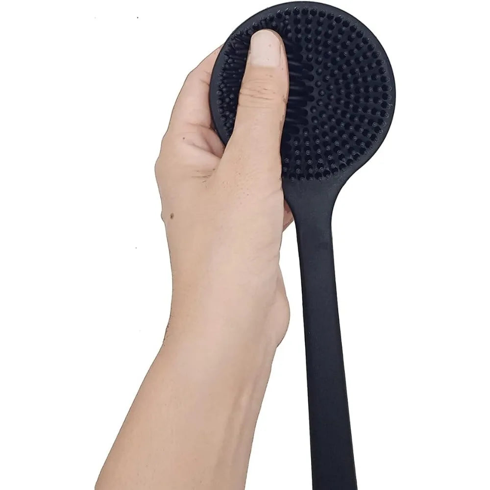 Back Scrubber for Shower Soft Silicone Bath Body Brush with Long Handle