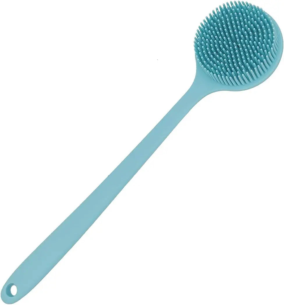 Back Scrubber for Shower Soft Silicone Bath Body Brush with Long Handle