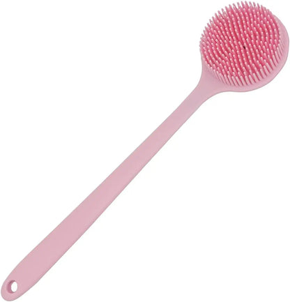 Back Scrubber for Shower Soft Silicone Bath Body Brush with Long Handle