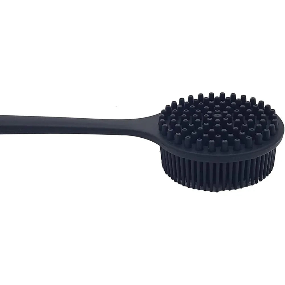 Back Scrubber for Shower Soft Silicone Bath Body Brush with Long Handle